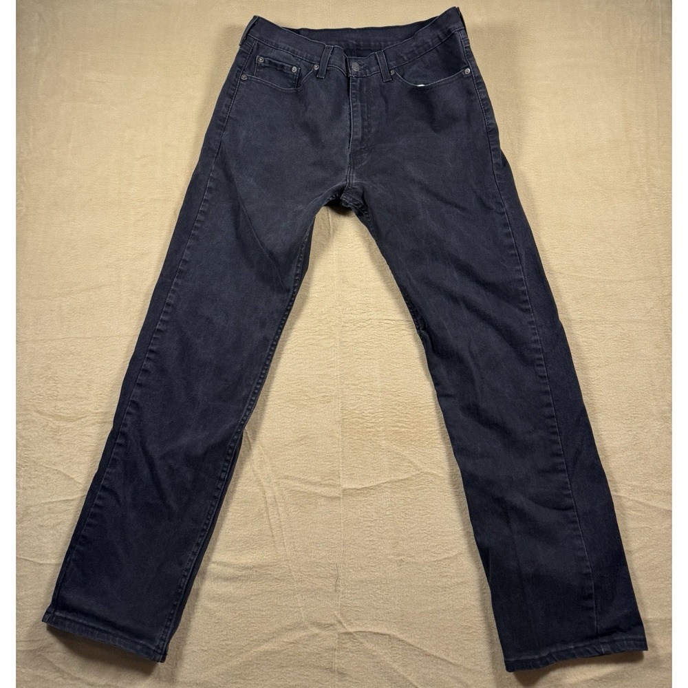 Levi's 505 Men's Jeans 33x30 Black Regular Fit Straight Leg Denim WaterLess